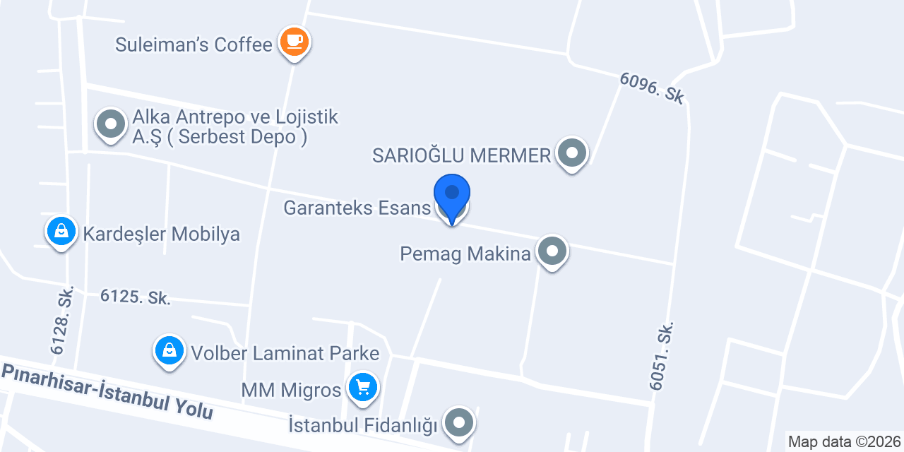 Garanteks Esans konumu