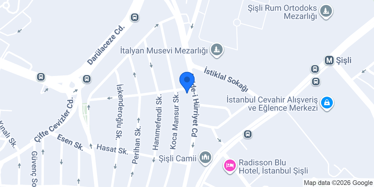 Qüpe Accessories ŞİŞLİ MERKEZ şubesi konumu