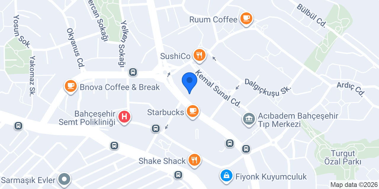 Diş Hekimi Sema Pendaz konumu