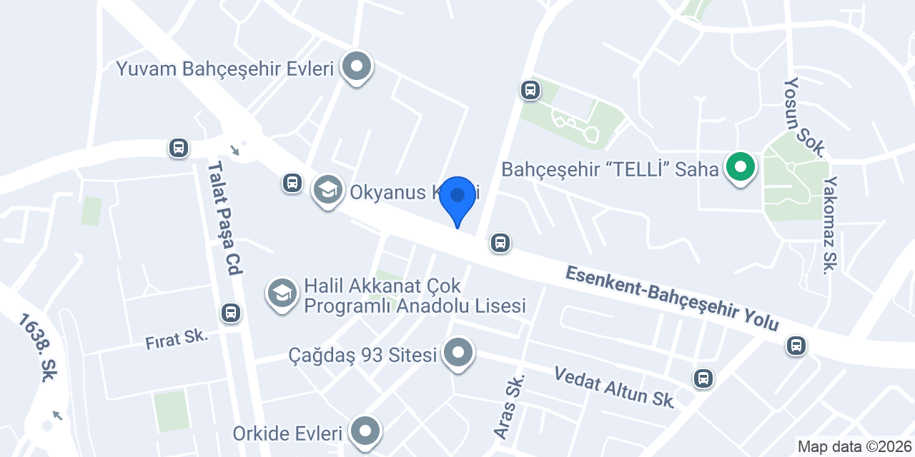 YAĞCIOĞLU PASTANELERİ - BAHÇEŞEHİR konumu