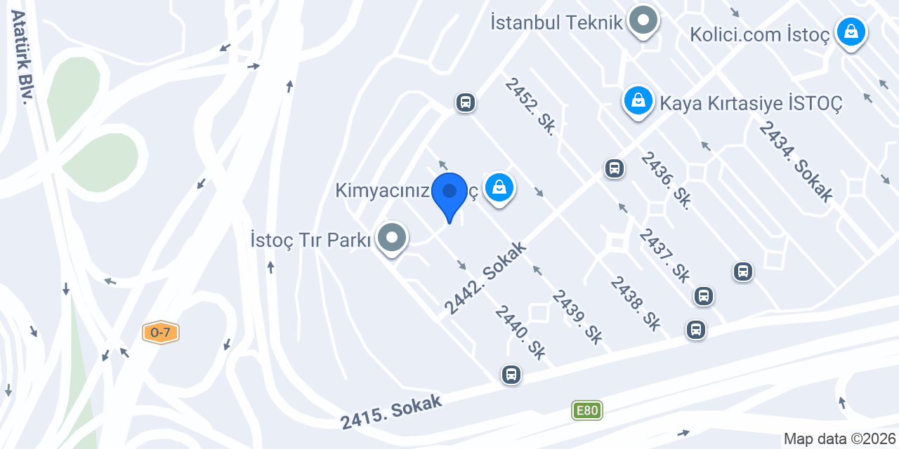İstoç Toptan Market konumu