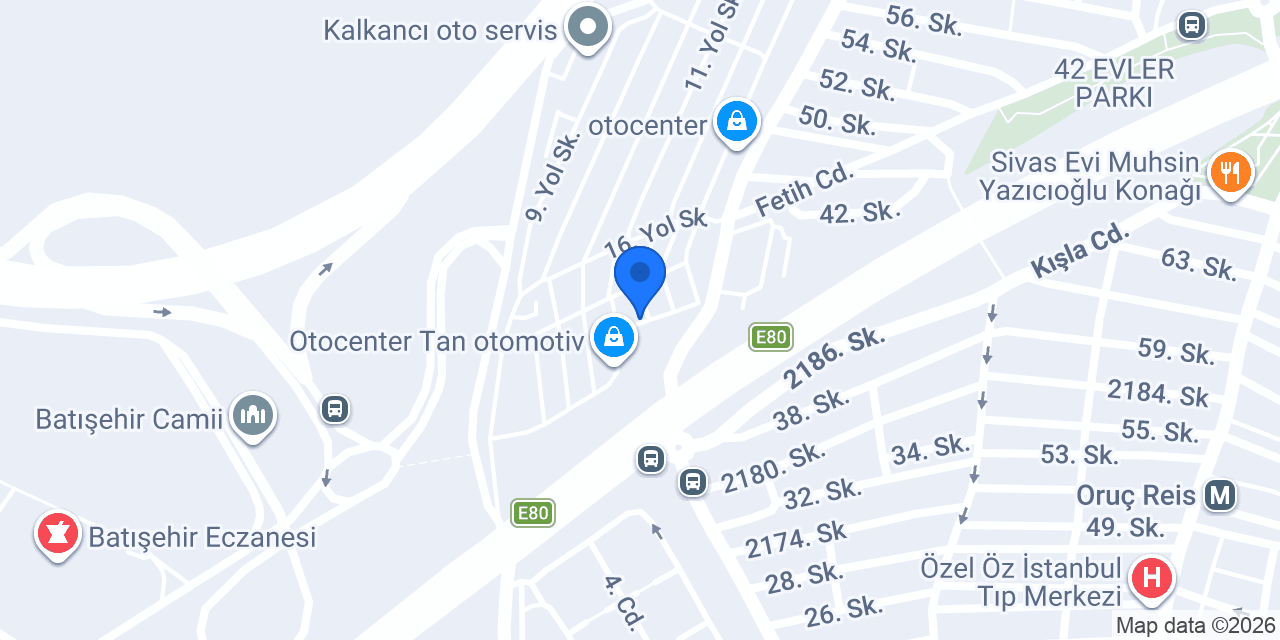 Kabataş Motorlu Taşıtlar konumu