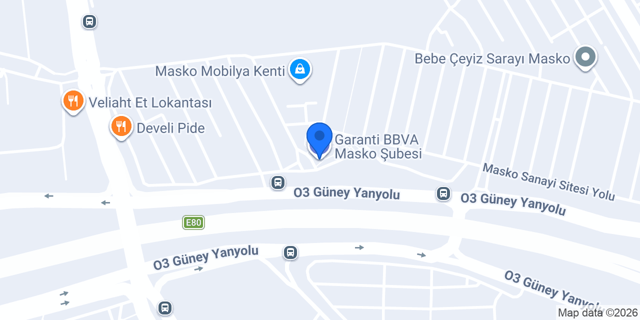 Garanti BBVA Masko Şubesi konumu