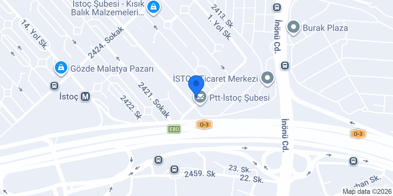 QNB İstoç Şubesi konumu