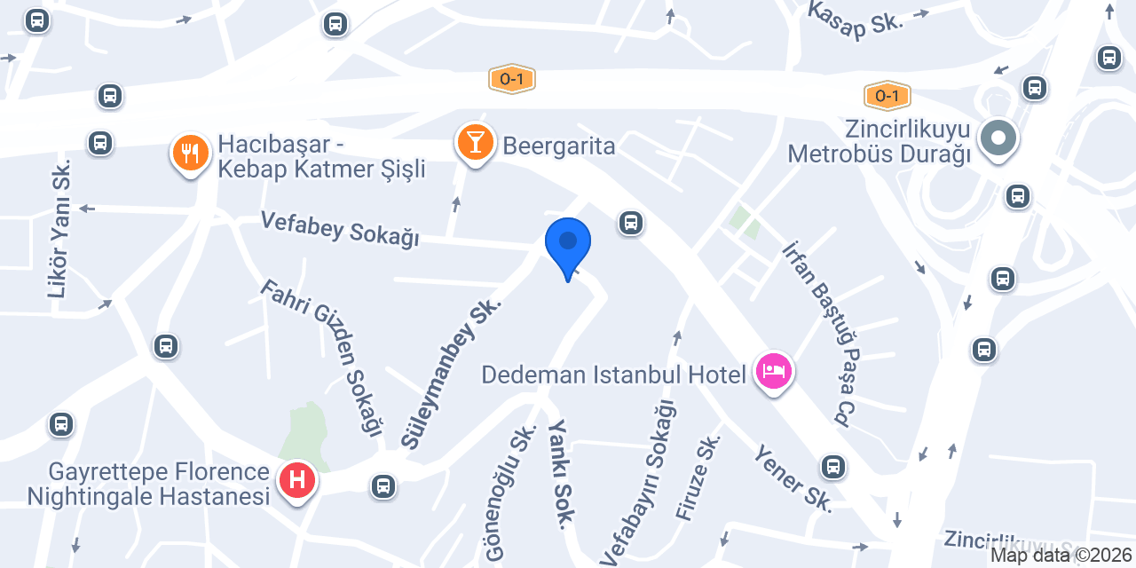 Beşiktaş Terapi Enstitüsü konumu