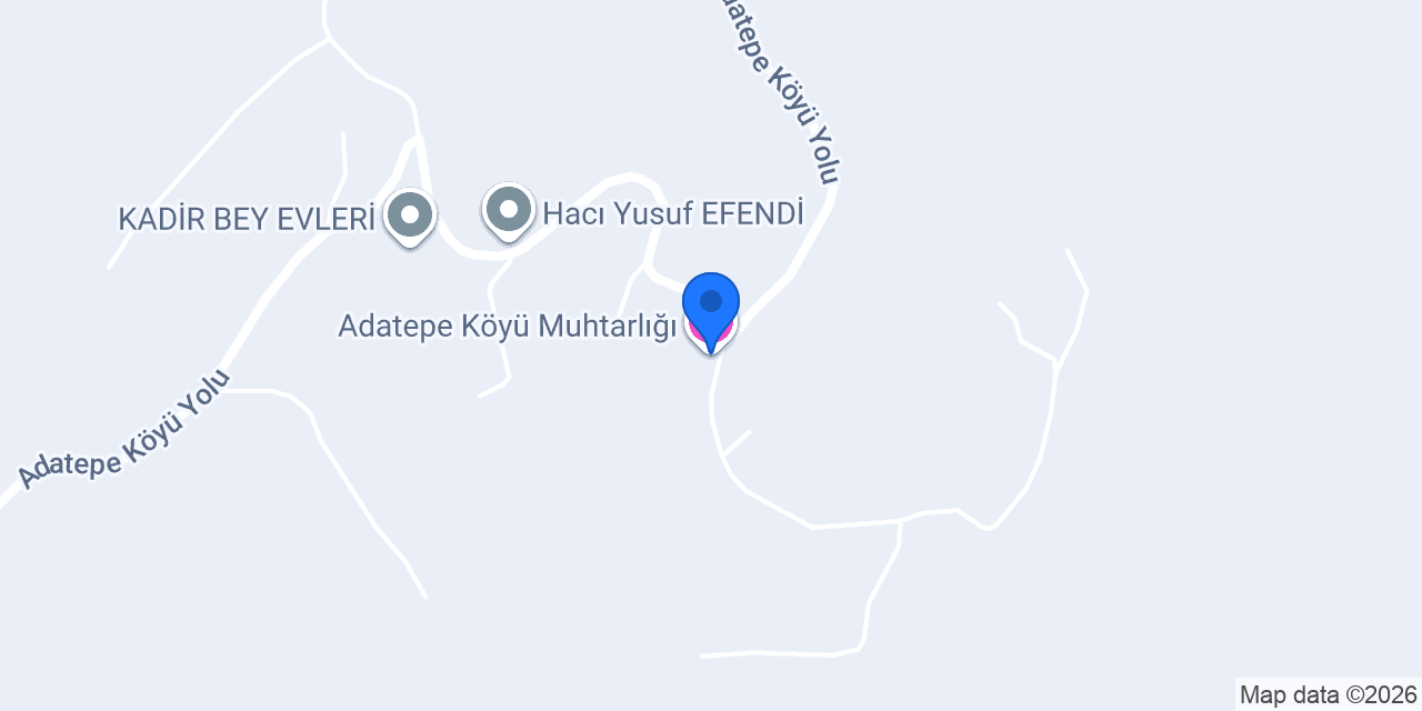 Adatepe Köyü Muhtarlığı konumu