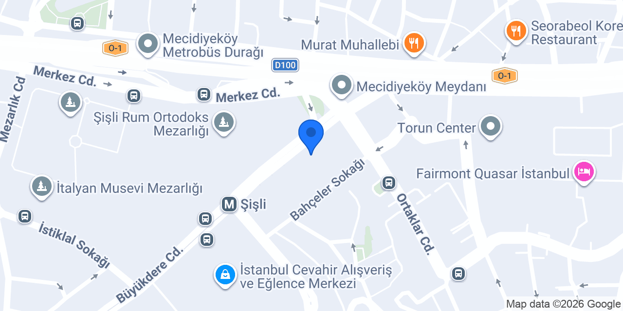 Yabancı Dil Akademisi Mecidiyeköy konumu