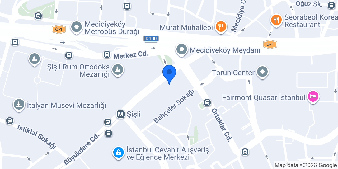 Akbank Ortaklar Caddesi Şubesi konumu