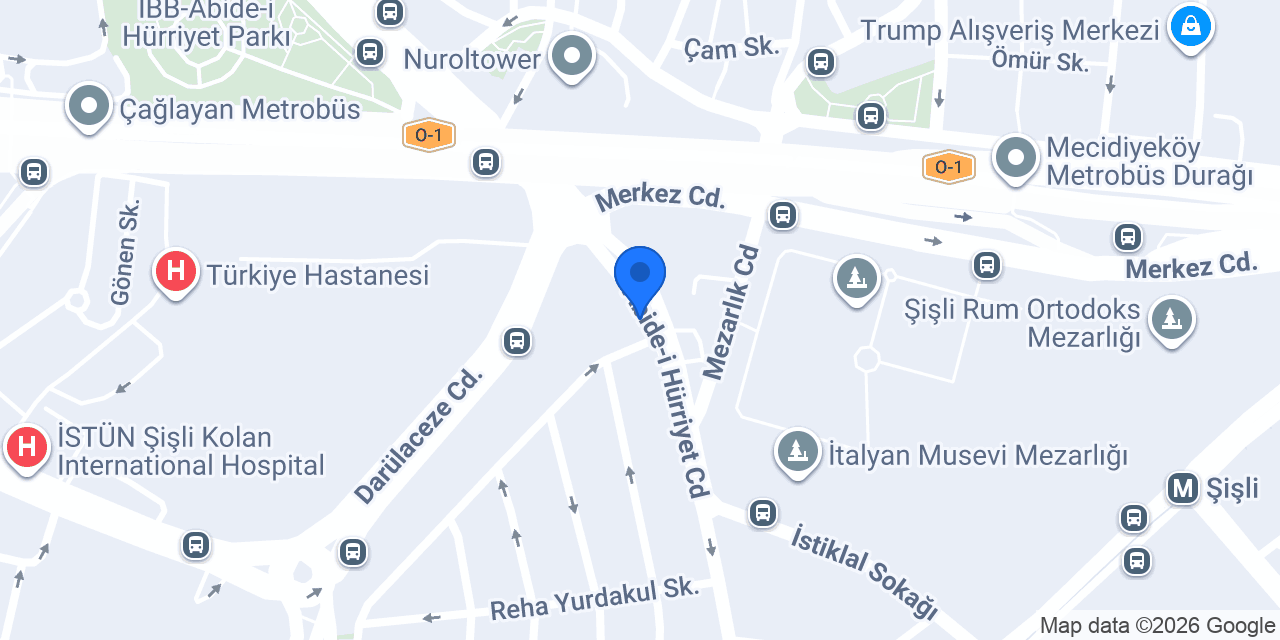 Avrupa Saç Merkezi konumu