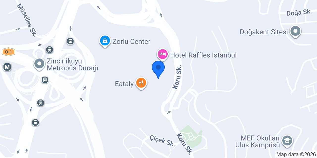 Sevan Bıçakçı Zorlu Center konumu