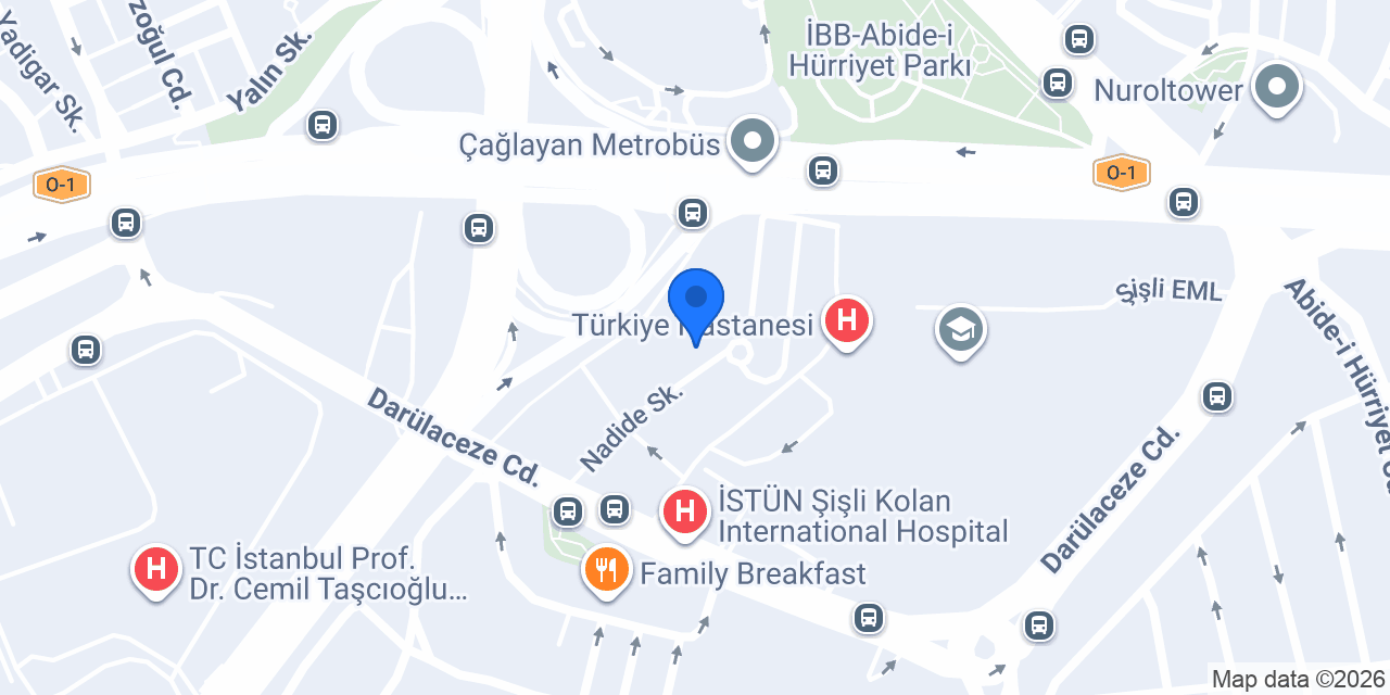Şişli Belediye Başkanlığı Park ve Bahçeler Müdürlüğü konumu