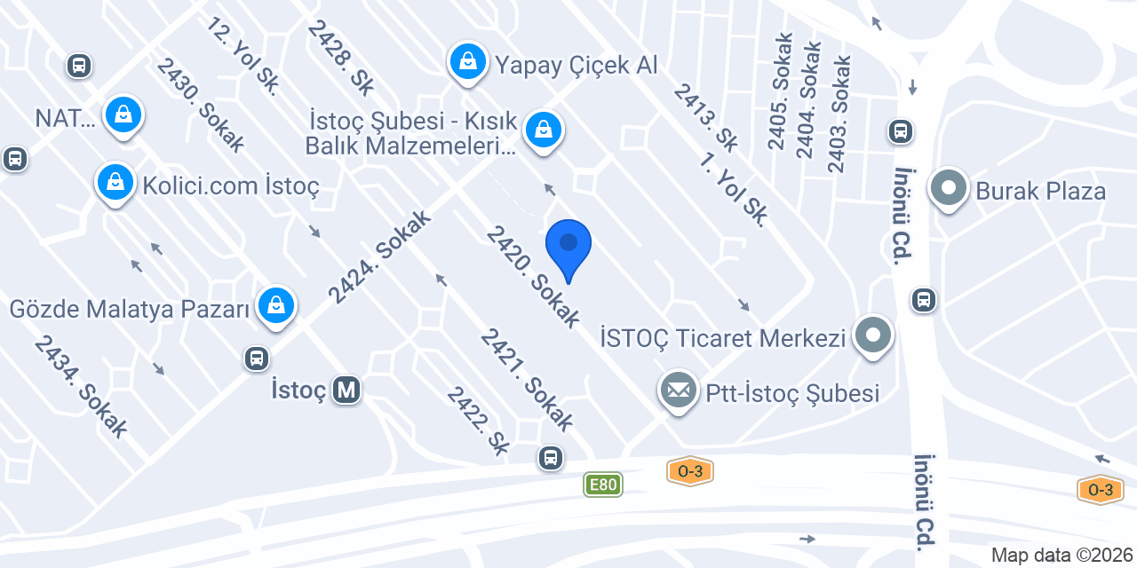 Vakıf Katılım İstoç Şubesi konumu