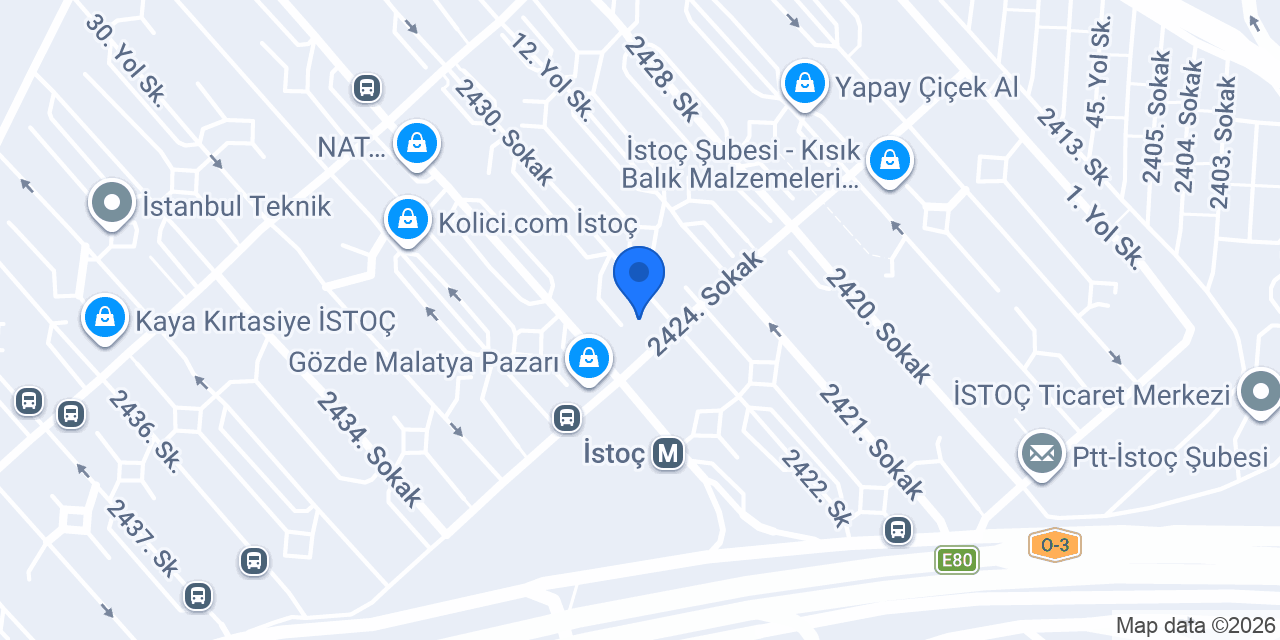 DenizBank İstoç Şubesi konumu