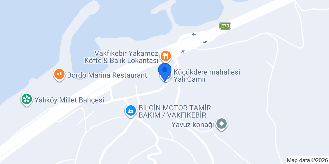 Küçükdere mahallesi Yalı Camii konumu