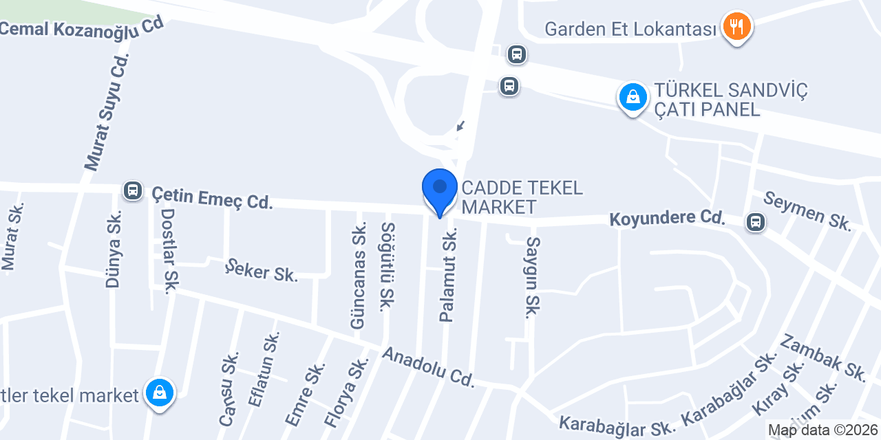 CADDE TEKEL MARKET konumu
