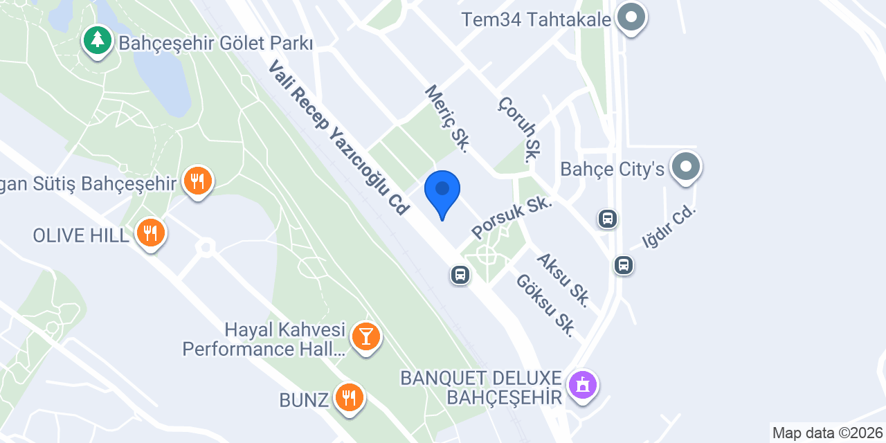 Crea Professional Bahçeşehir konumu