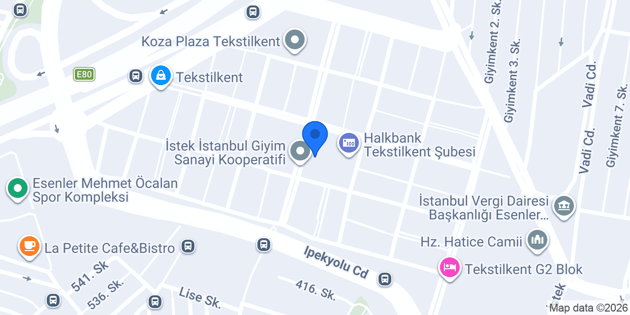 Yapı Kredi - Tekstilkent Şubesi konumu
