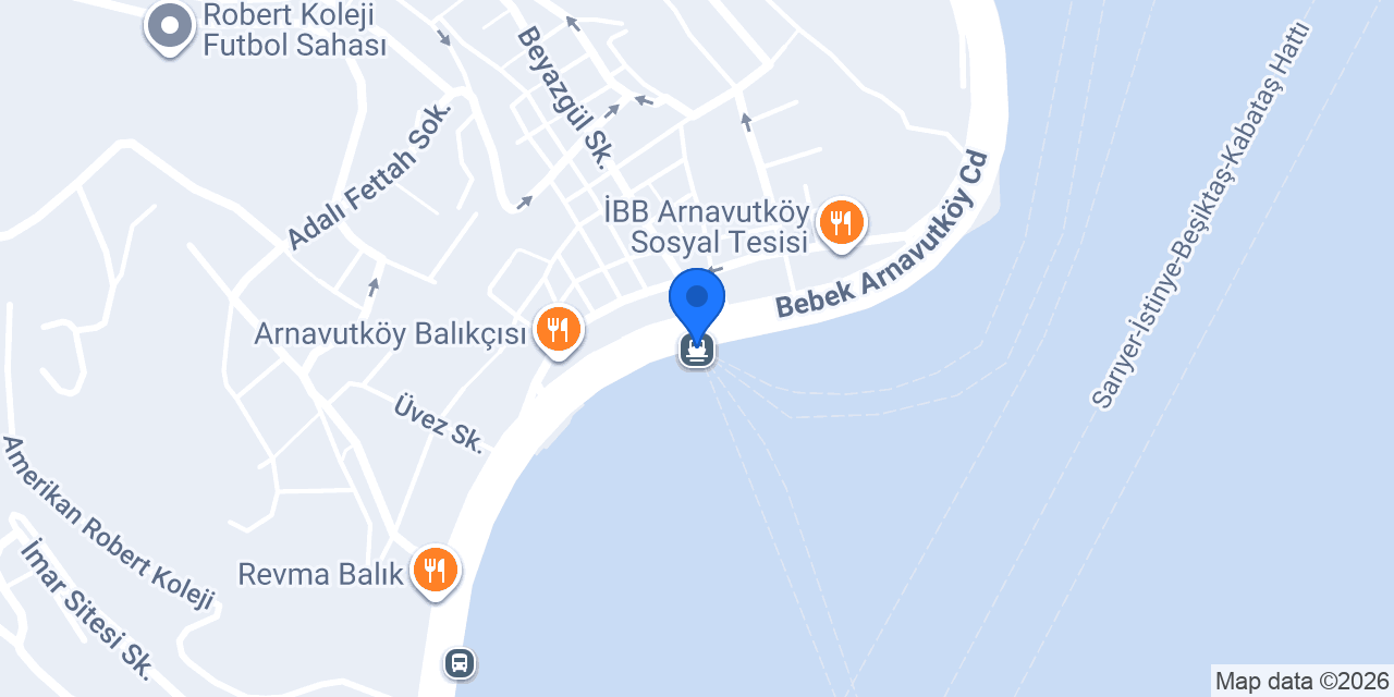 Arnavutköy Vapur İskelesi konumu