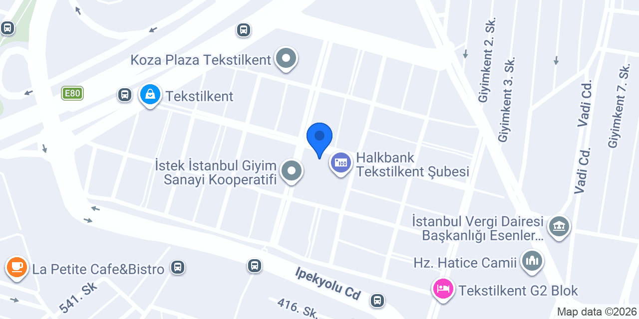 Kuveyt Türk Tekstilkent Şubesi konumu