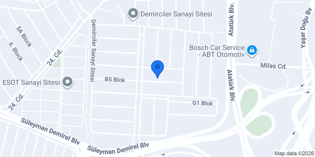 Akyüzler Demir Çelik konumu