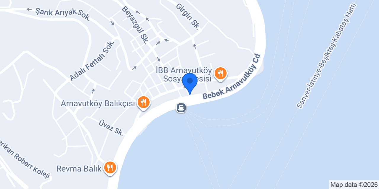 Sur Balık Restoran Arnavutköy konumu