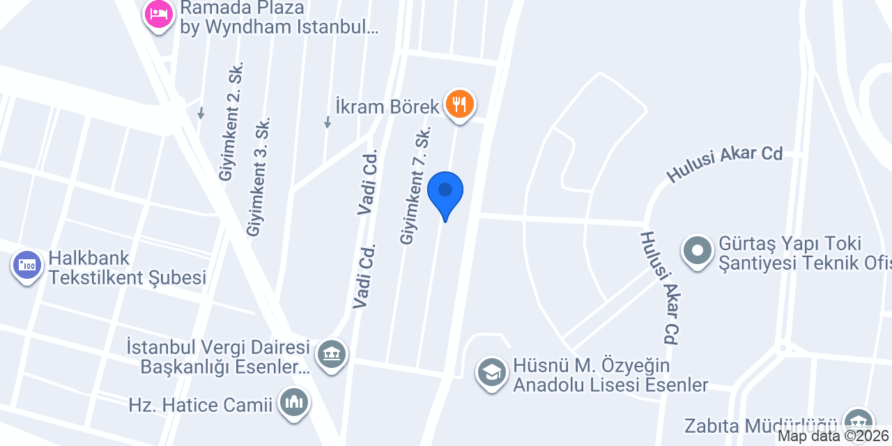 Ekspres Dijital Baskı konumu