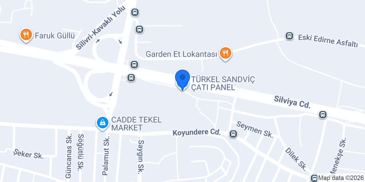 TÜRKEL SANDVİÇ ÇATI PANEL konumu