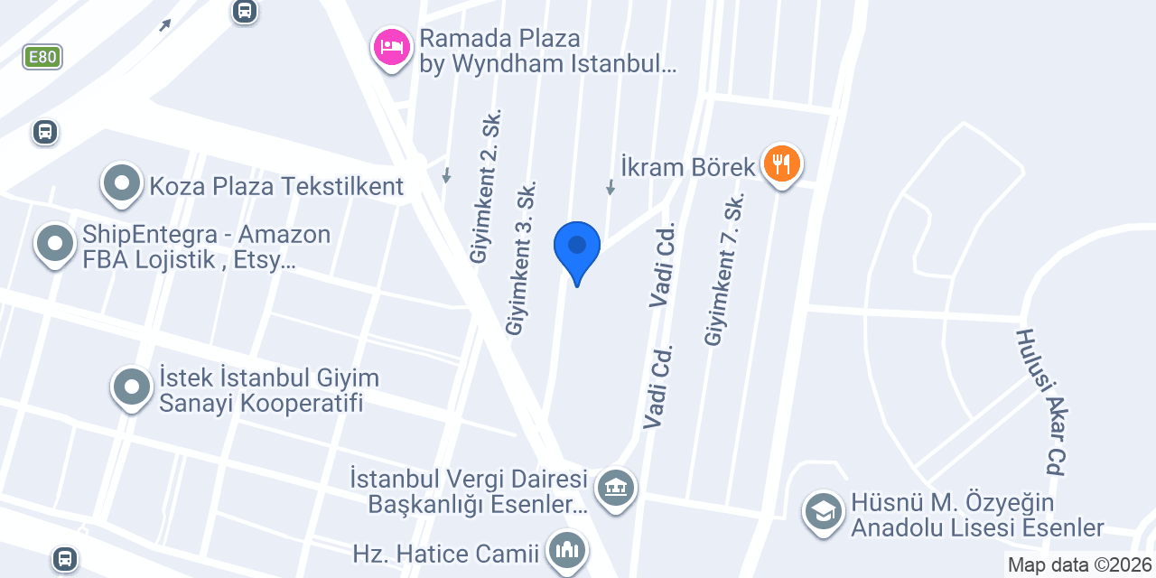 Türkiye Finans Giyimkent Şubesi konumu