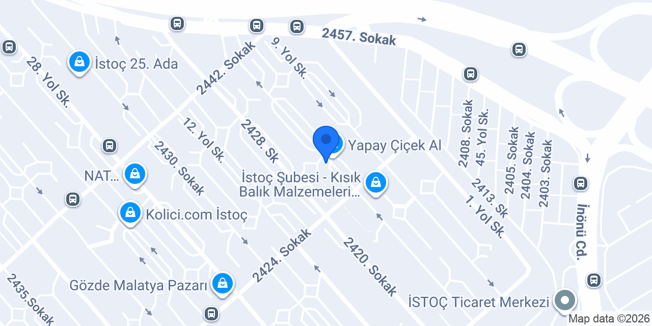 İSTOÇ TOPTAN YAPAY ÇİÇEK (Dikey Dekor) konumu