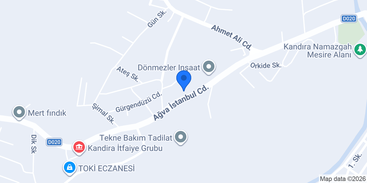 Başak Fındık Değirmeni konumu