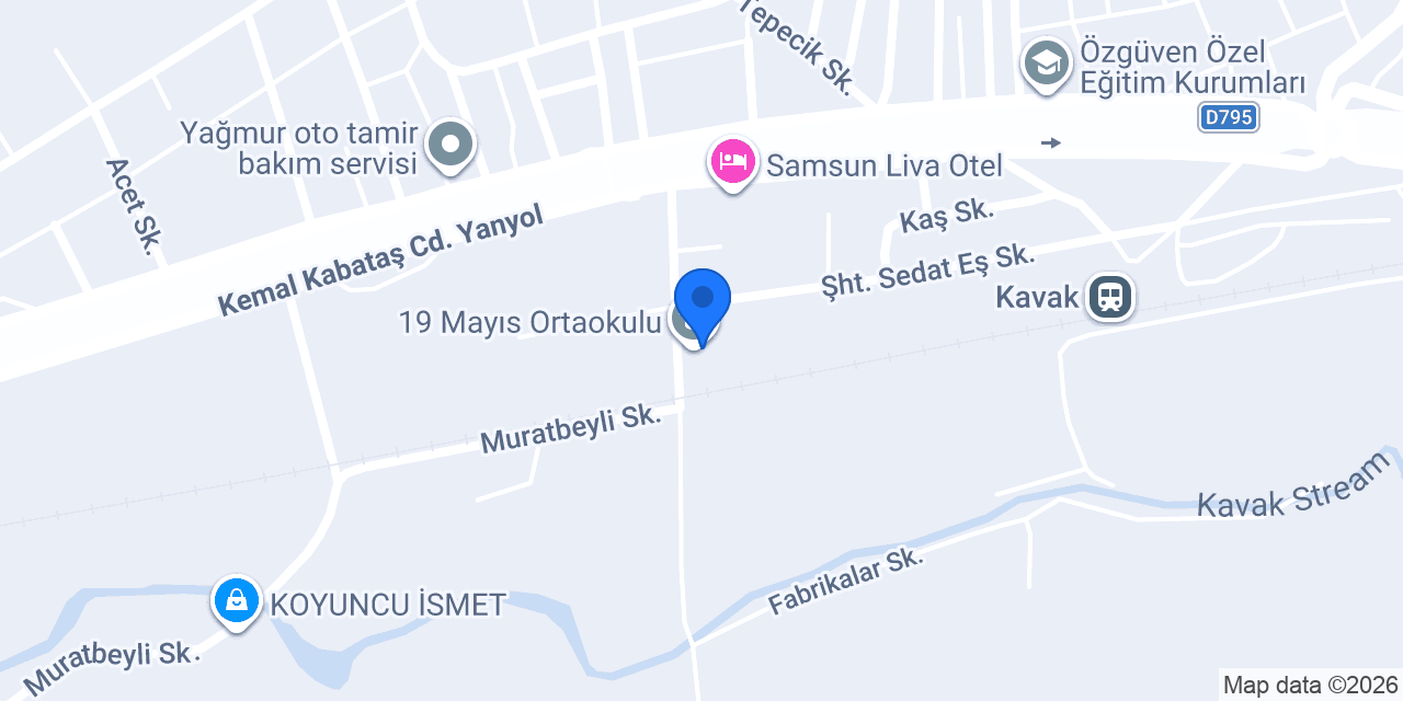 19 Mayıs Ortaokulu konumu