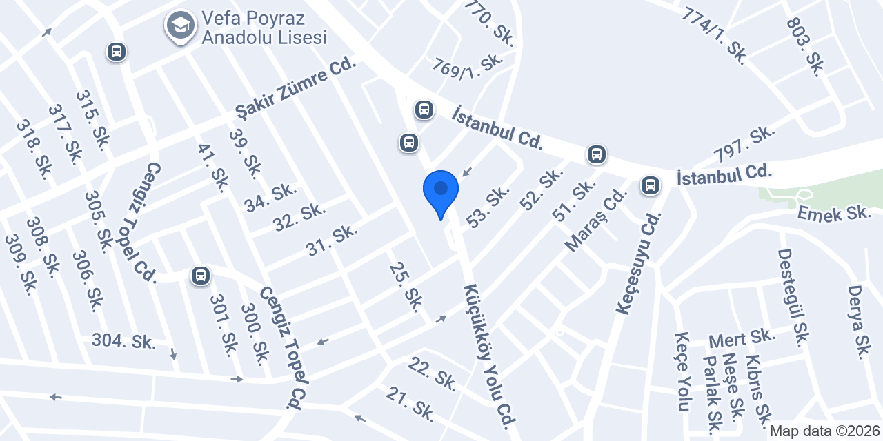 AYMAN Yapı Cephe Sist. San. Tic. Ltd. Şti. konumu