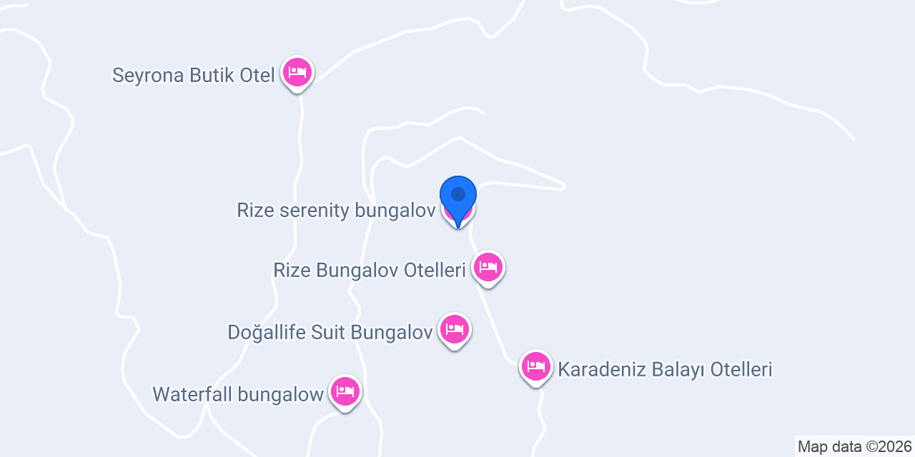 Rize serenity bungalov konumu