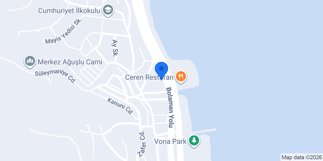 Derya Restaurant konumu