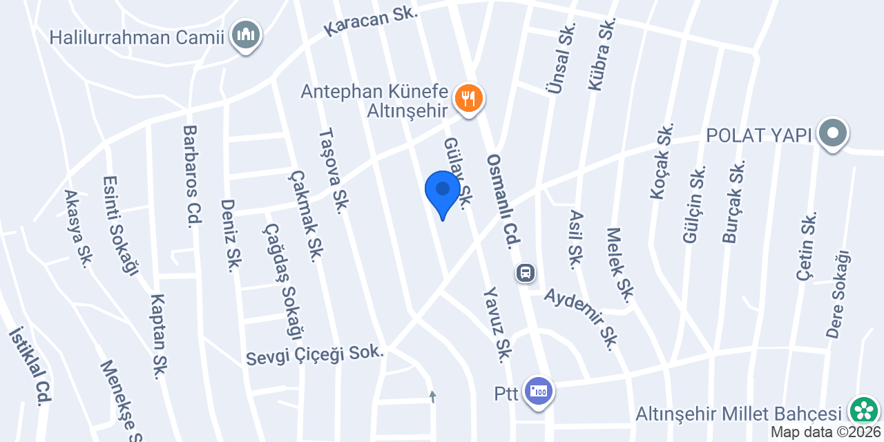 Onur Rent A Car konumu