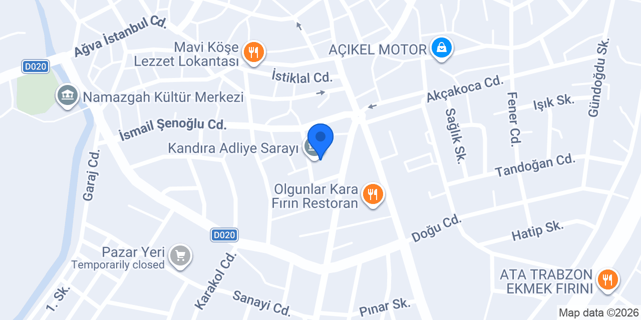Kandıra Adliye Sarayı konumu