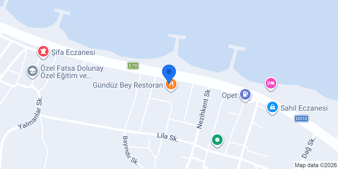 Gündüz Bey Restoran konumu