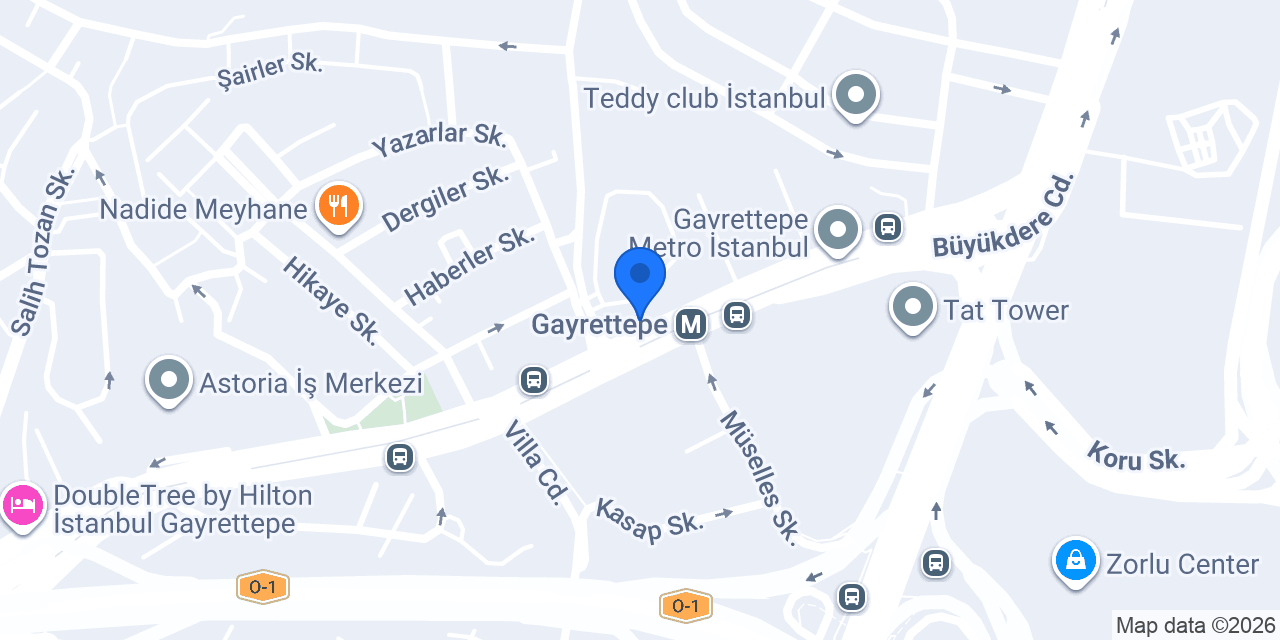 DenizBank Surdışı Ticari Merkez Şubesi konumu