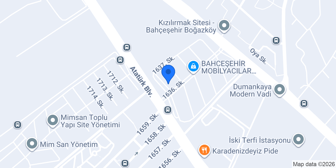 Alfemo Bahçeşehir konumu