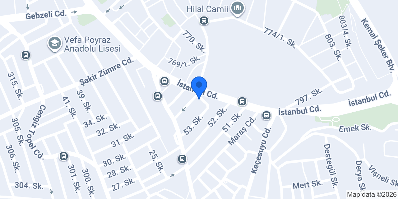MultiStore Ev Gereçleri konumu