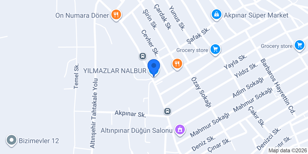 YILMAZLAR NALBUR konumu