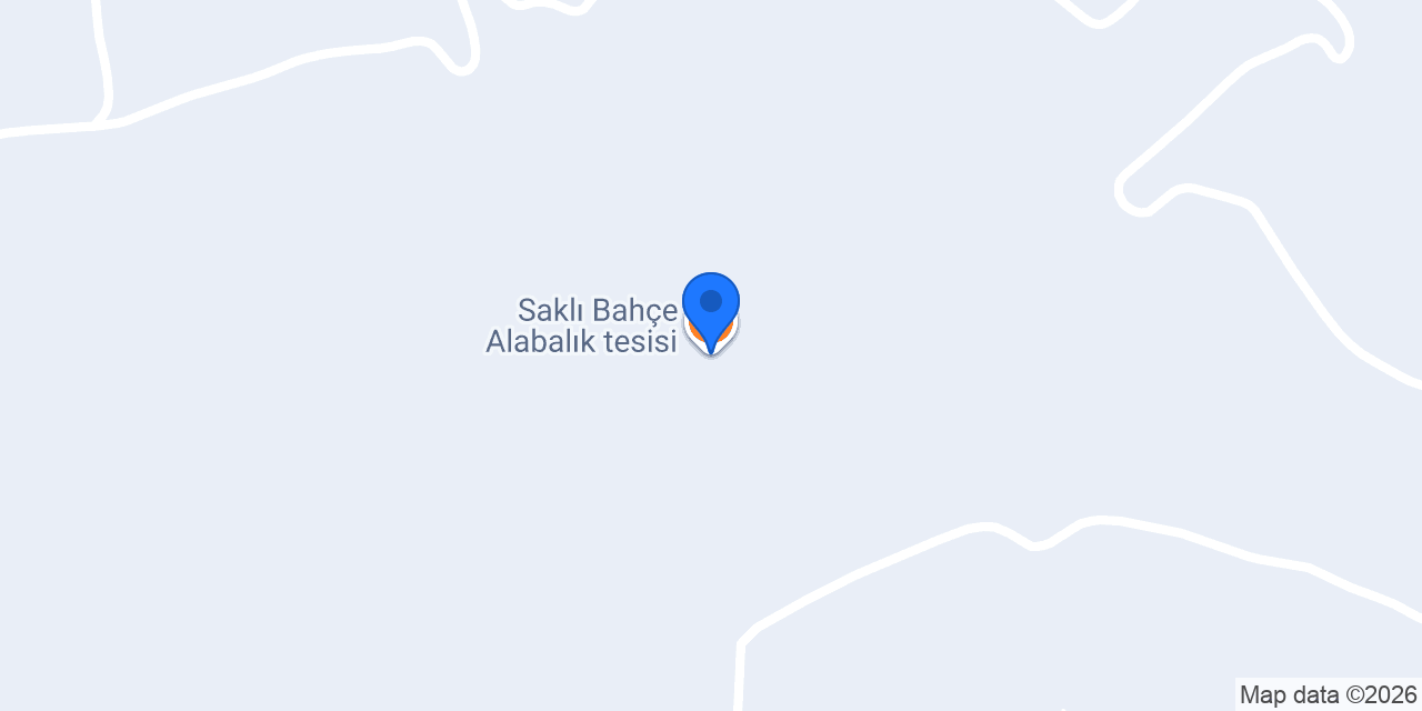 Saklı Bahçe Alabalık tesisi konumu