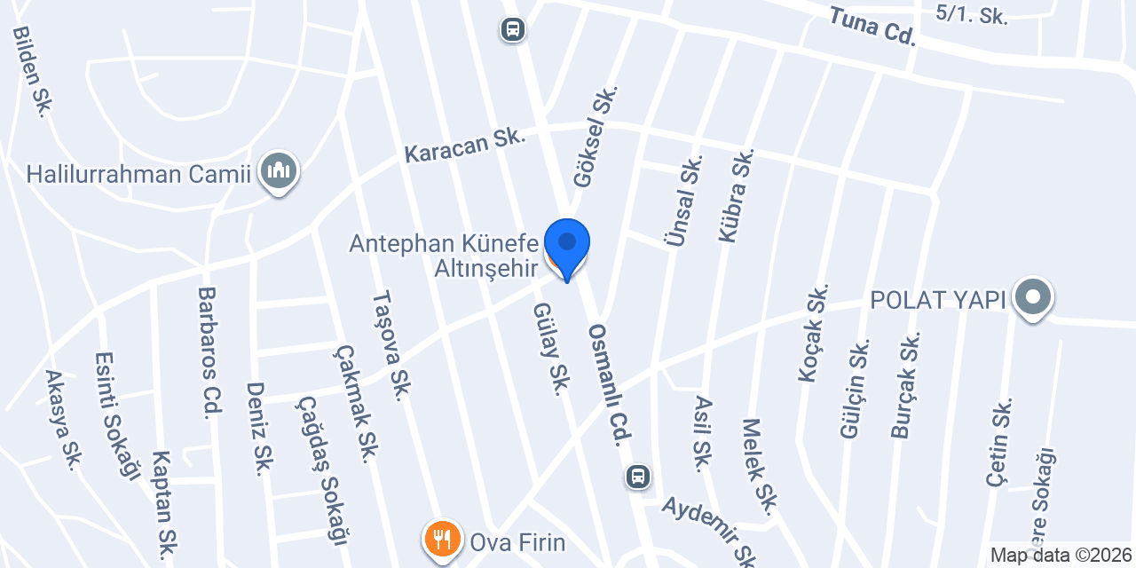 Antephan Künefe Altınşehir konumu