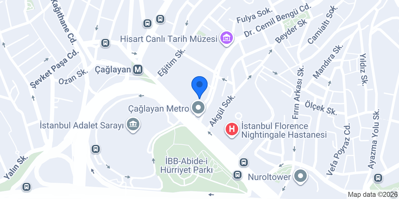 Yapı Kredi - Şişli Hürriyet Mahallesi Şubesi konumu