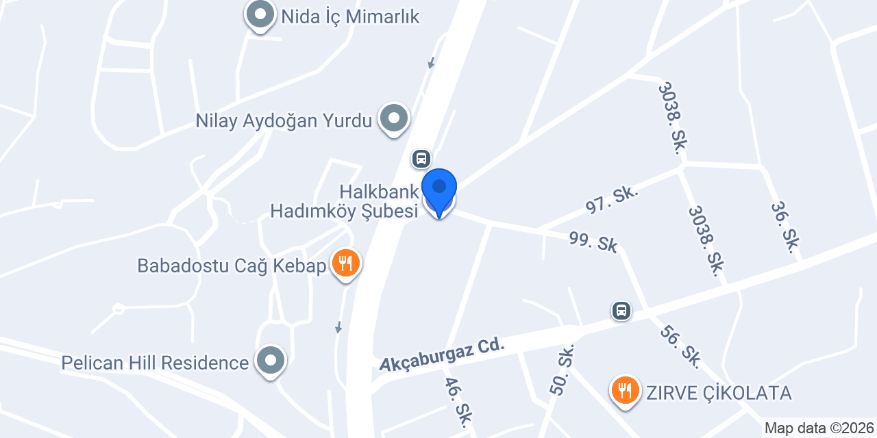 Halkbank Hadımköy Şubesi konumu