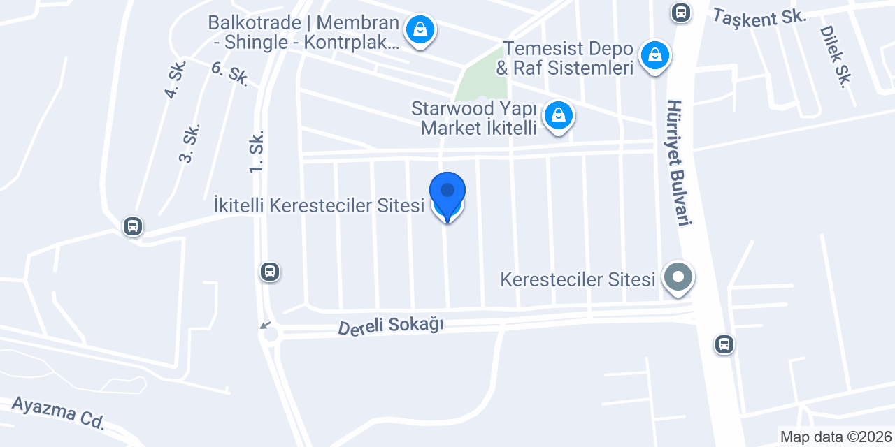 İkitelli Keresteciler Sitesi konumu
