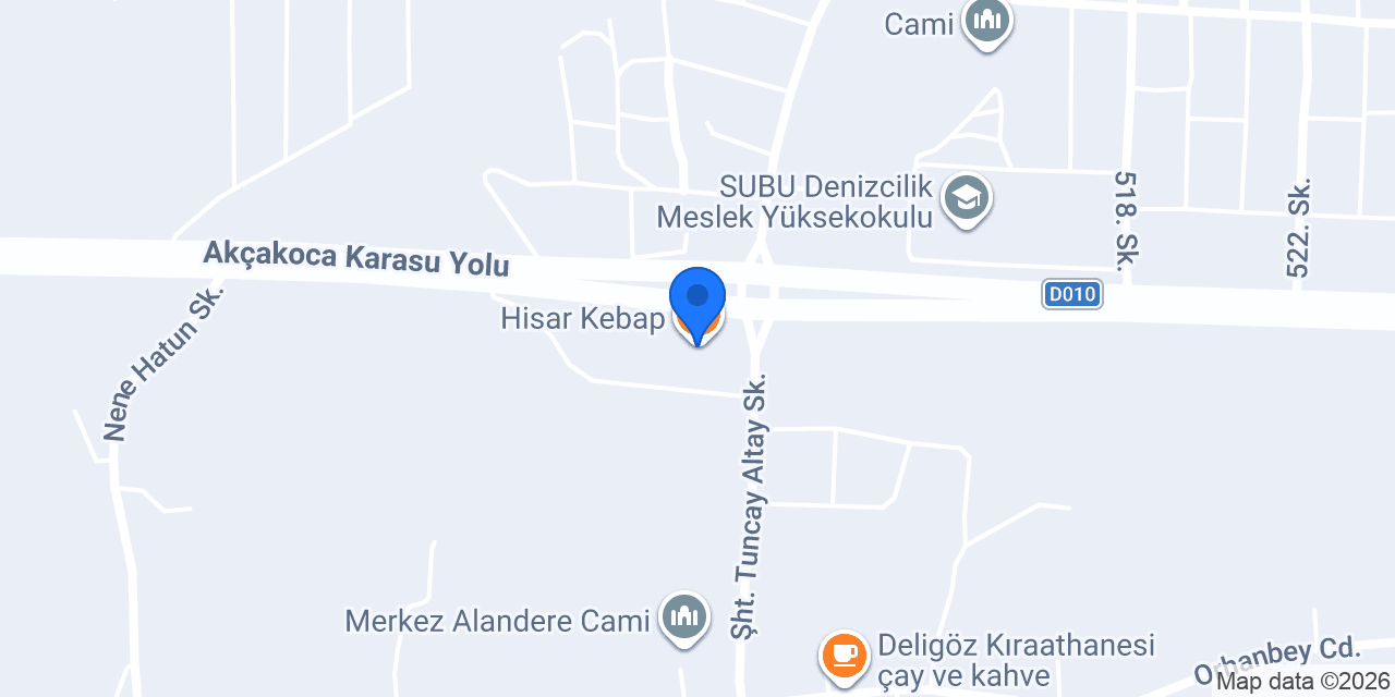Hisar Kebap konumu