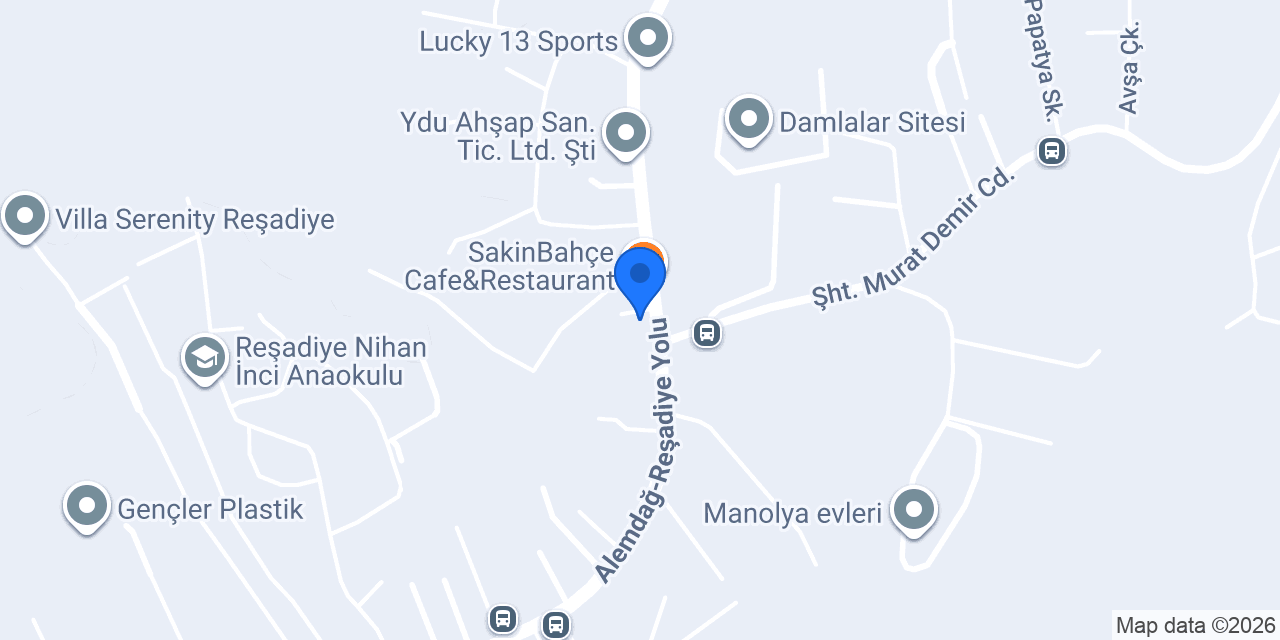 SakinBahçe Cafe&Restaurant konumu