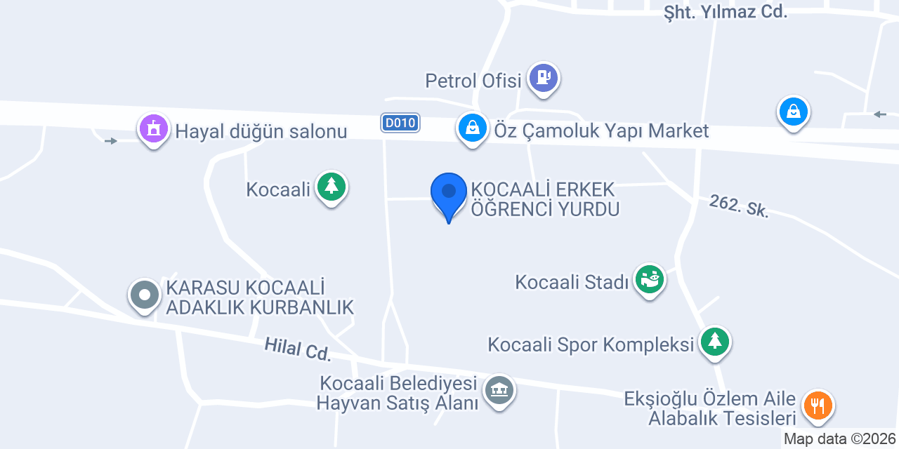 KOCAALİ ERKEK ÖĞRENCİ YURDU konumu