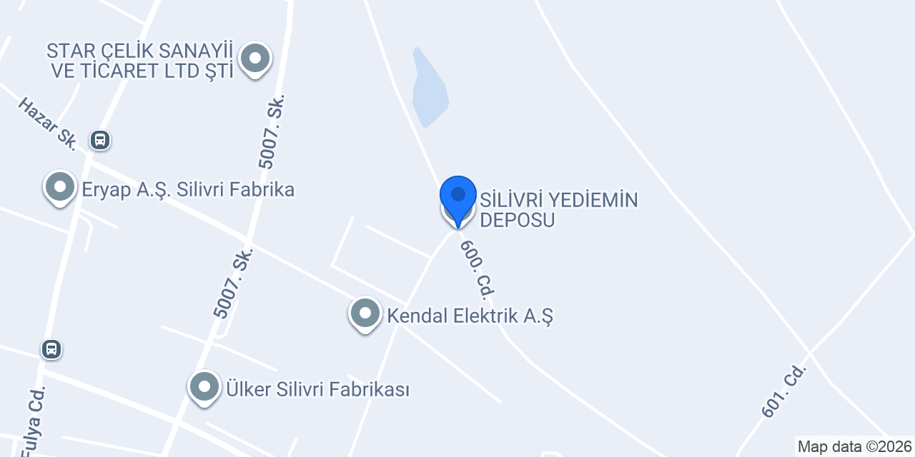 SİLİVRİ YEDİEMİN DEPOSU konumu